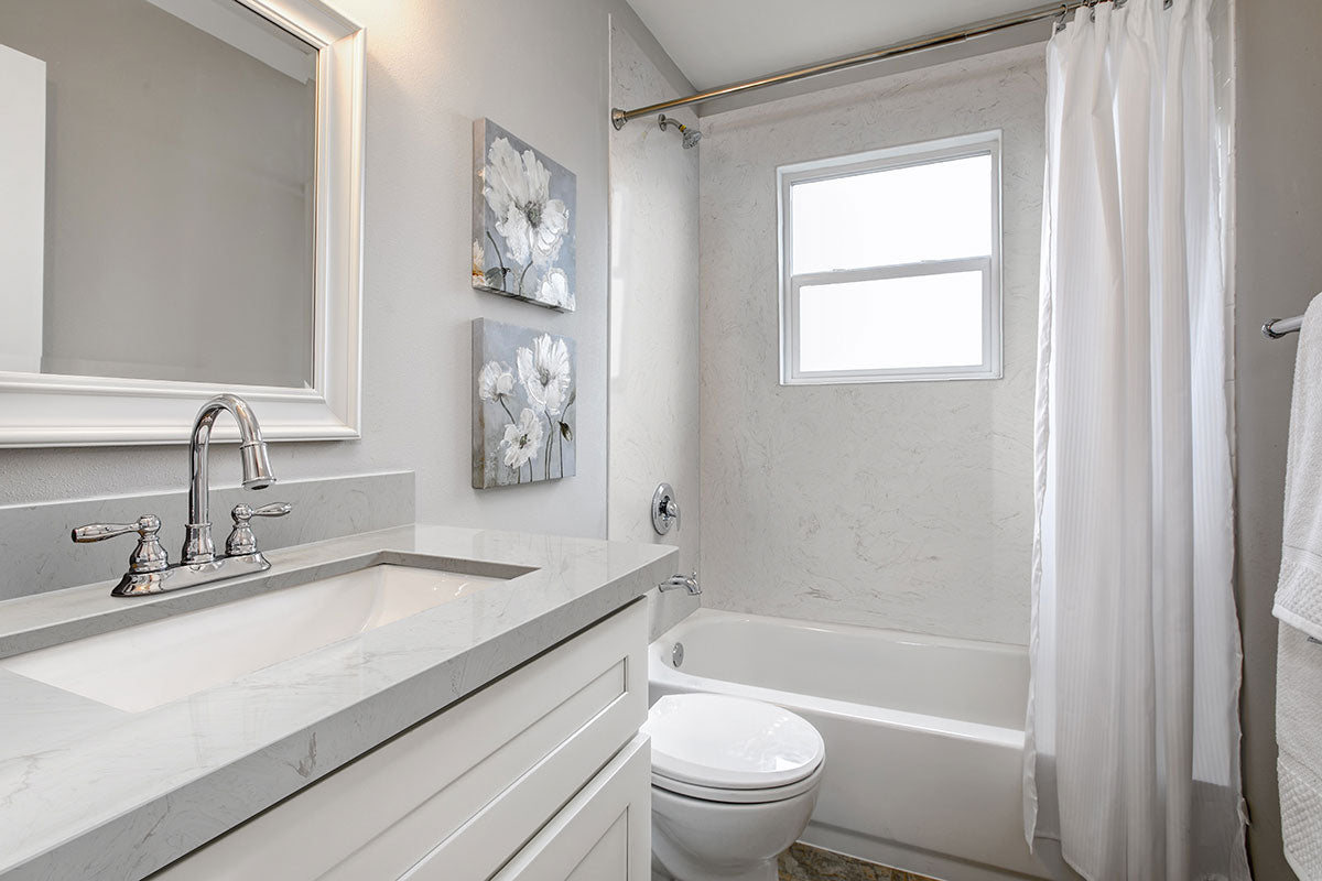 MSI Vanilla Sky — surface detail in natural tonality resin-bound engineered marble slab