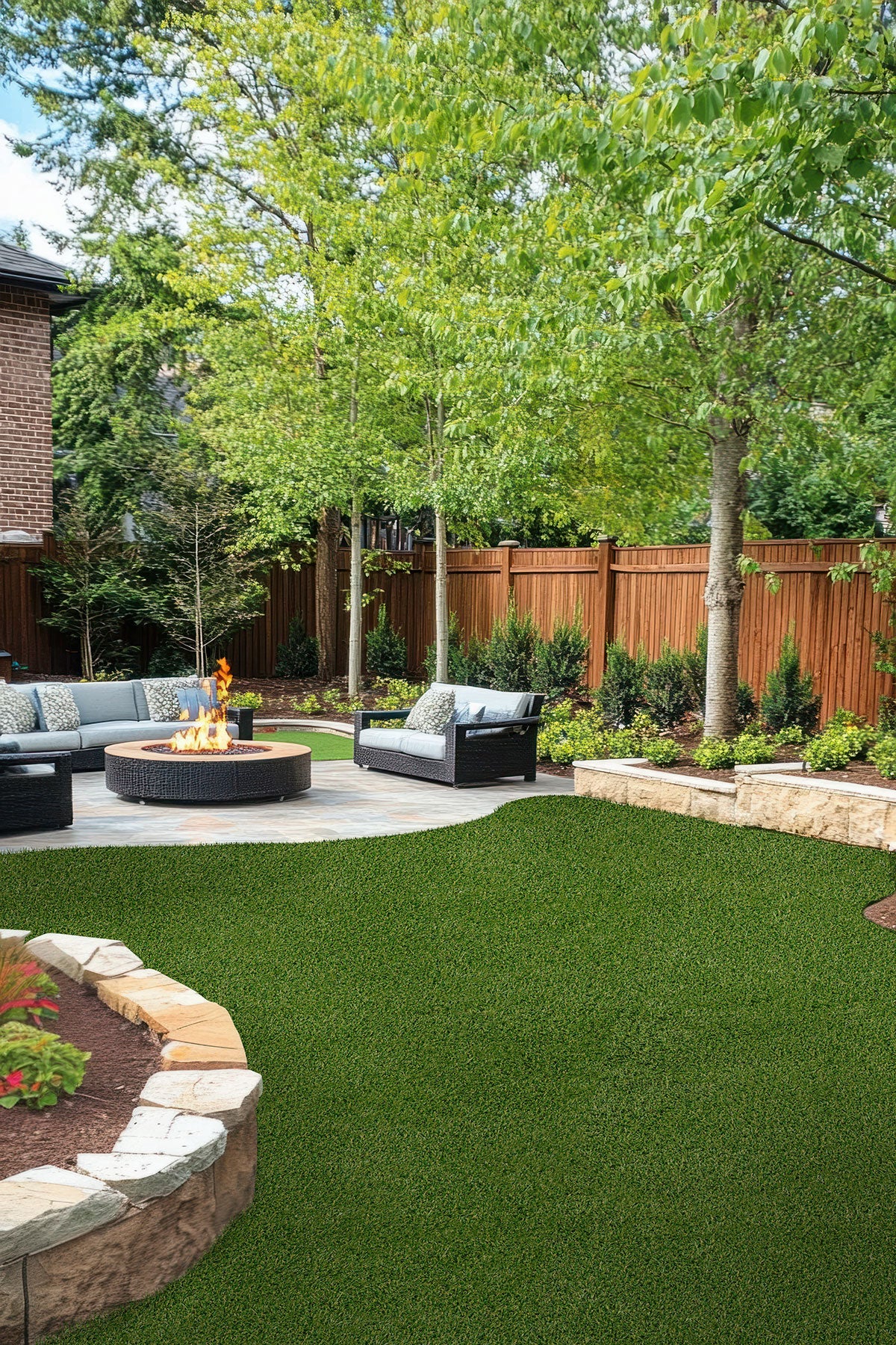 MSI Verdura Gold Turf — surface detail in gold tonality multi-tone blade drainable backing
