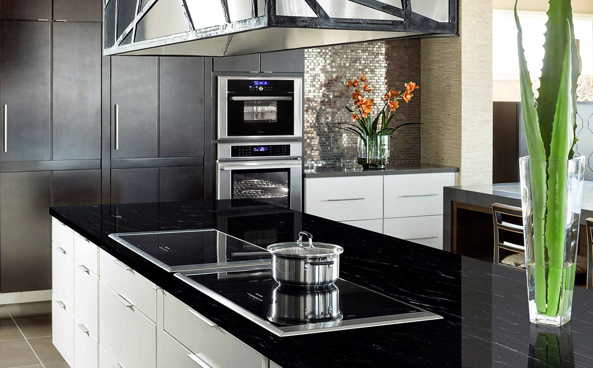 MSI Via Lactea — surface detail in natural tonality quarried slab for kitchen and counter install