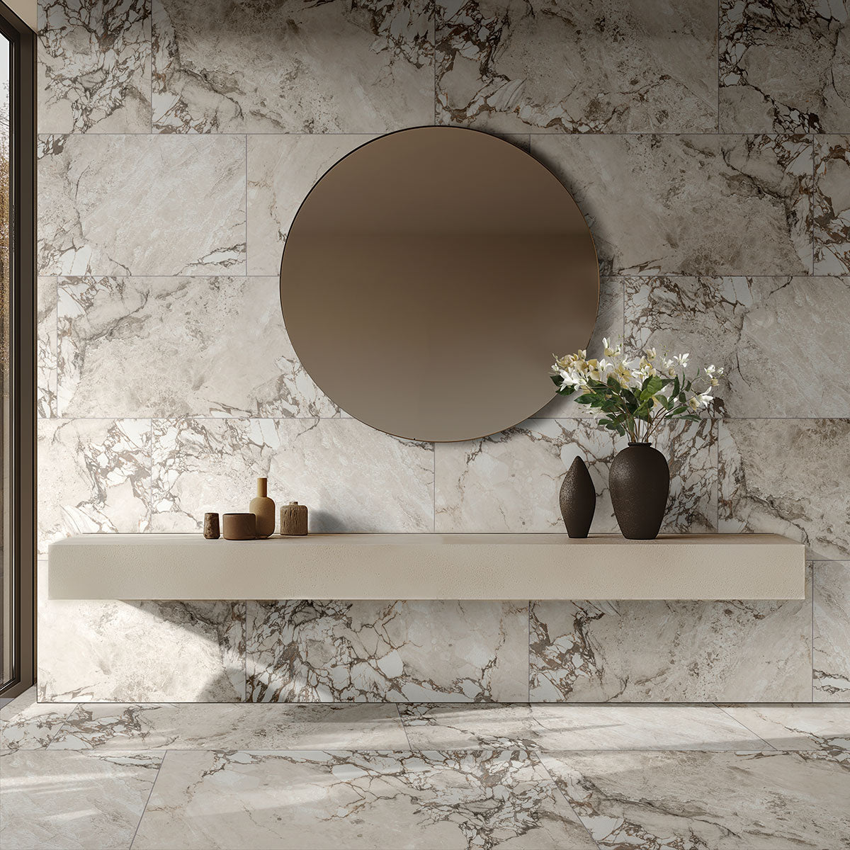 MSI Via Stazione 24 x 48 Matte — surface detail in natural tonality