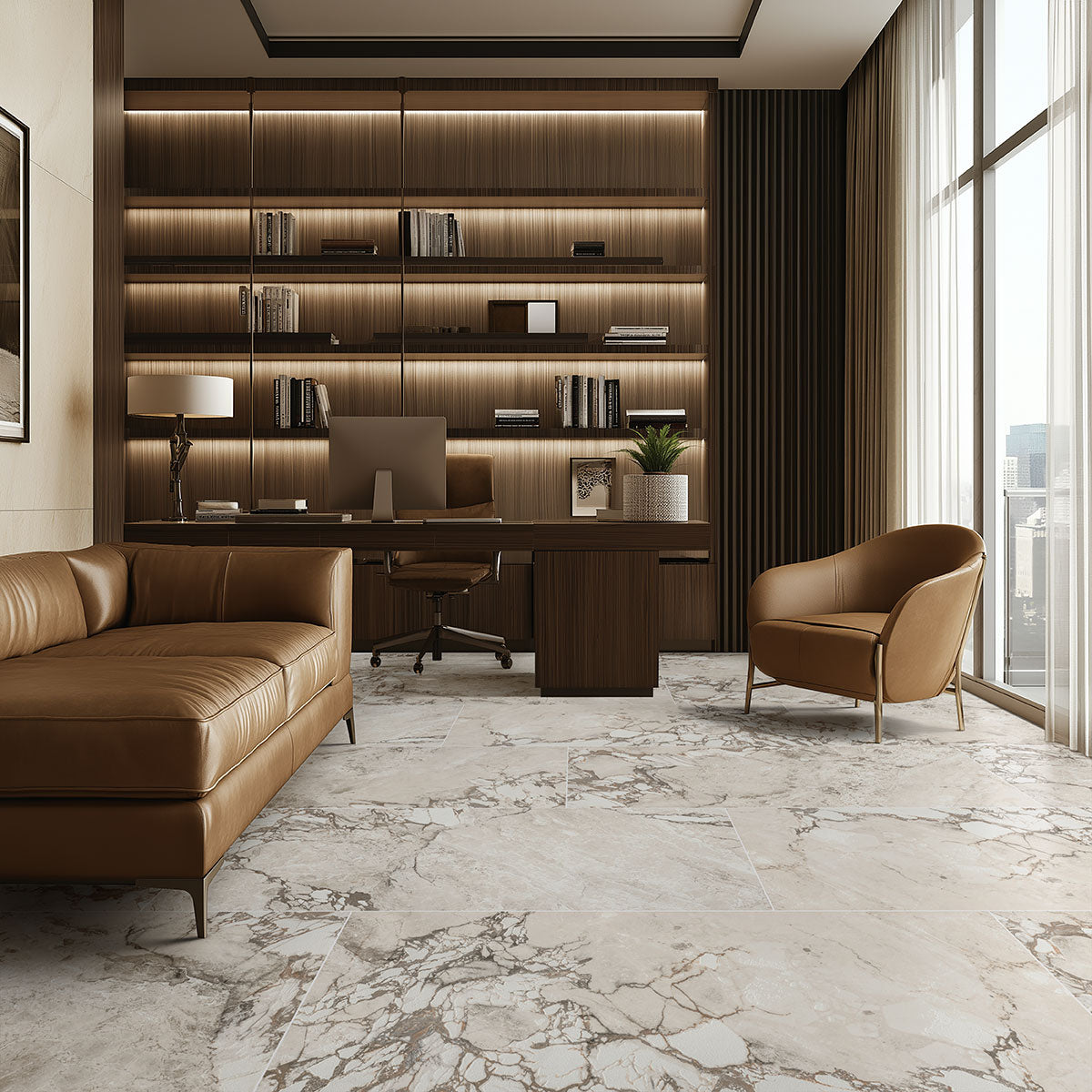 MSI Via Stazione 24 x 48 Matte — surface detail in natural tonality