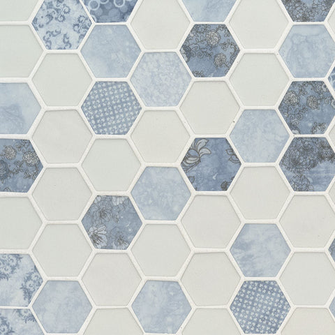 MSI Vista Azul Hexagon Mosaic Tile