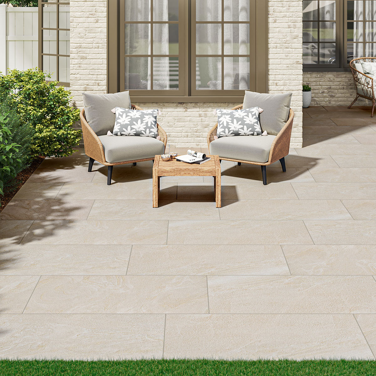 MSI Vortexa Champagne Porcelain Paver — surface detail in champagne tonality