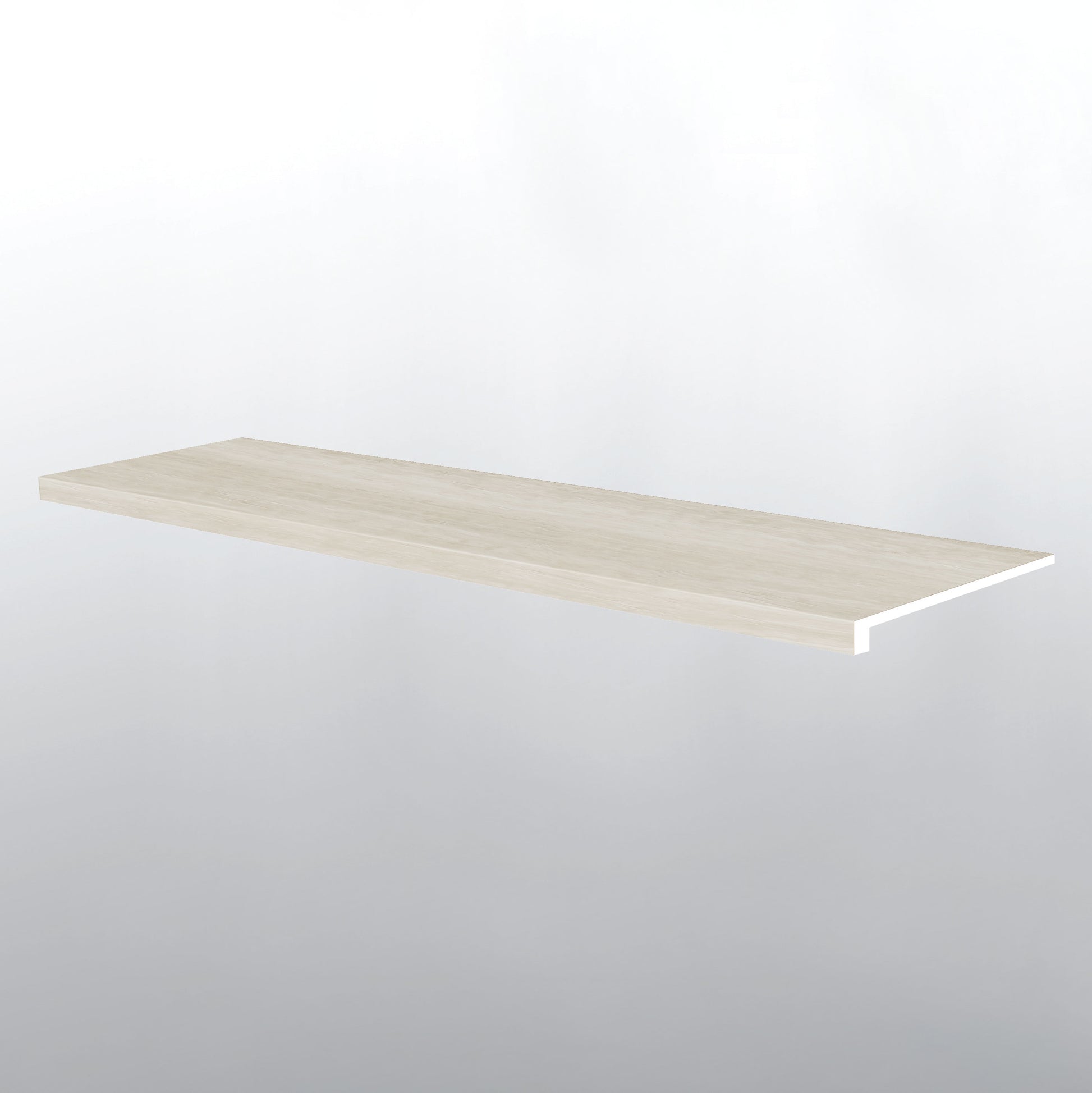 MSI Trecento White Ocean Stair Tread Eased Edge — Flooring Trim in white tonality