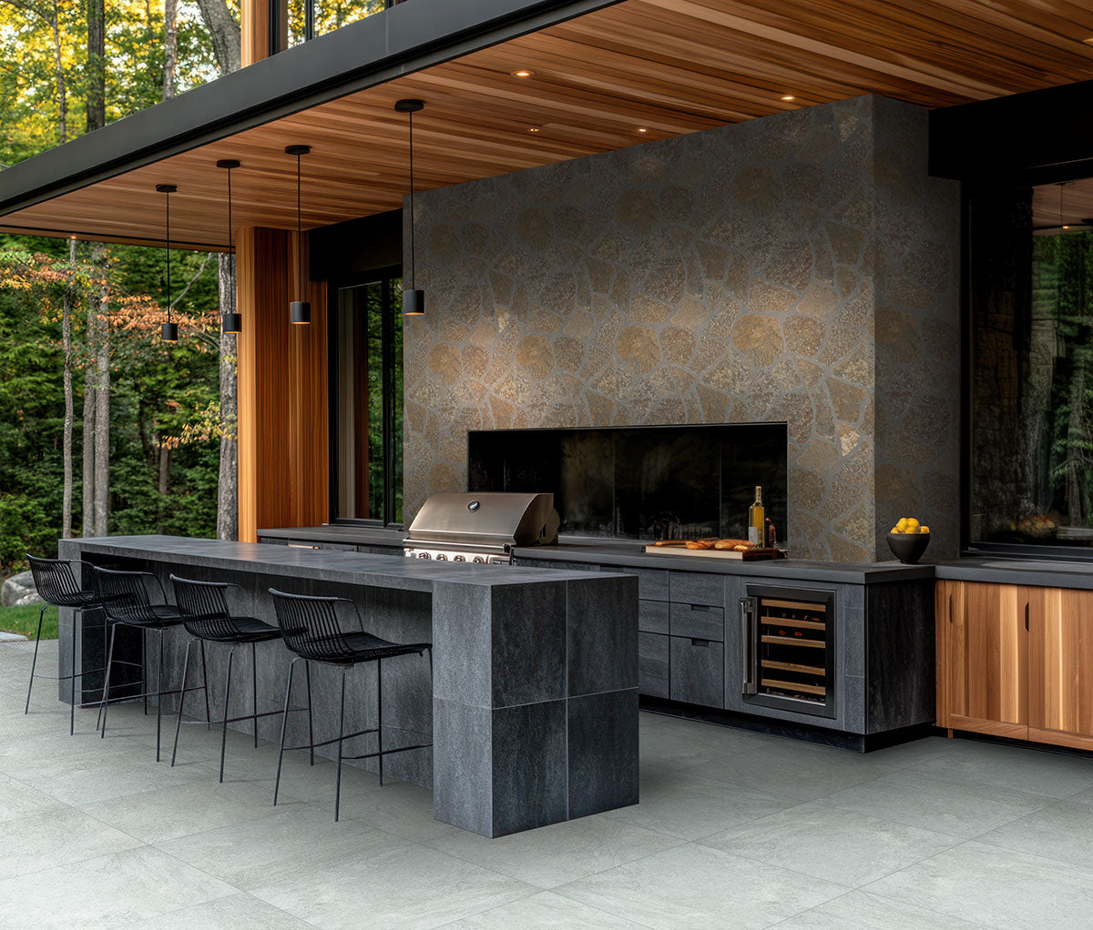 MSI Vulkon Grey Porcelain Paver — surface detail in grey tonality