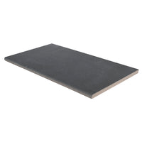 MSI Vulkon Nero Porcelain Coping — Pool Coping double-bullnose quarried marble pool edge