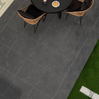 MSI Vulkon Nero Porcelain Paver — surface detail in natural tonality