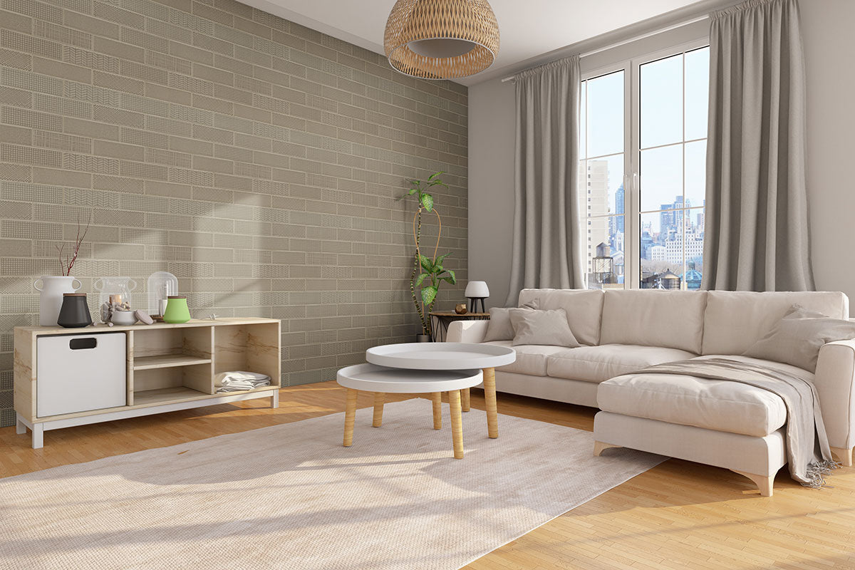 MSI Urbano Warm Concrete 3D Mix Tile — surface detail in natural tonality
