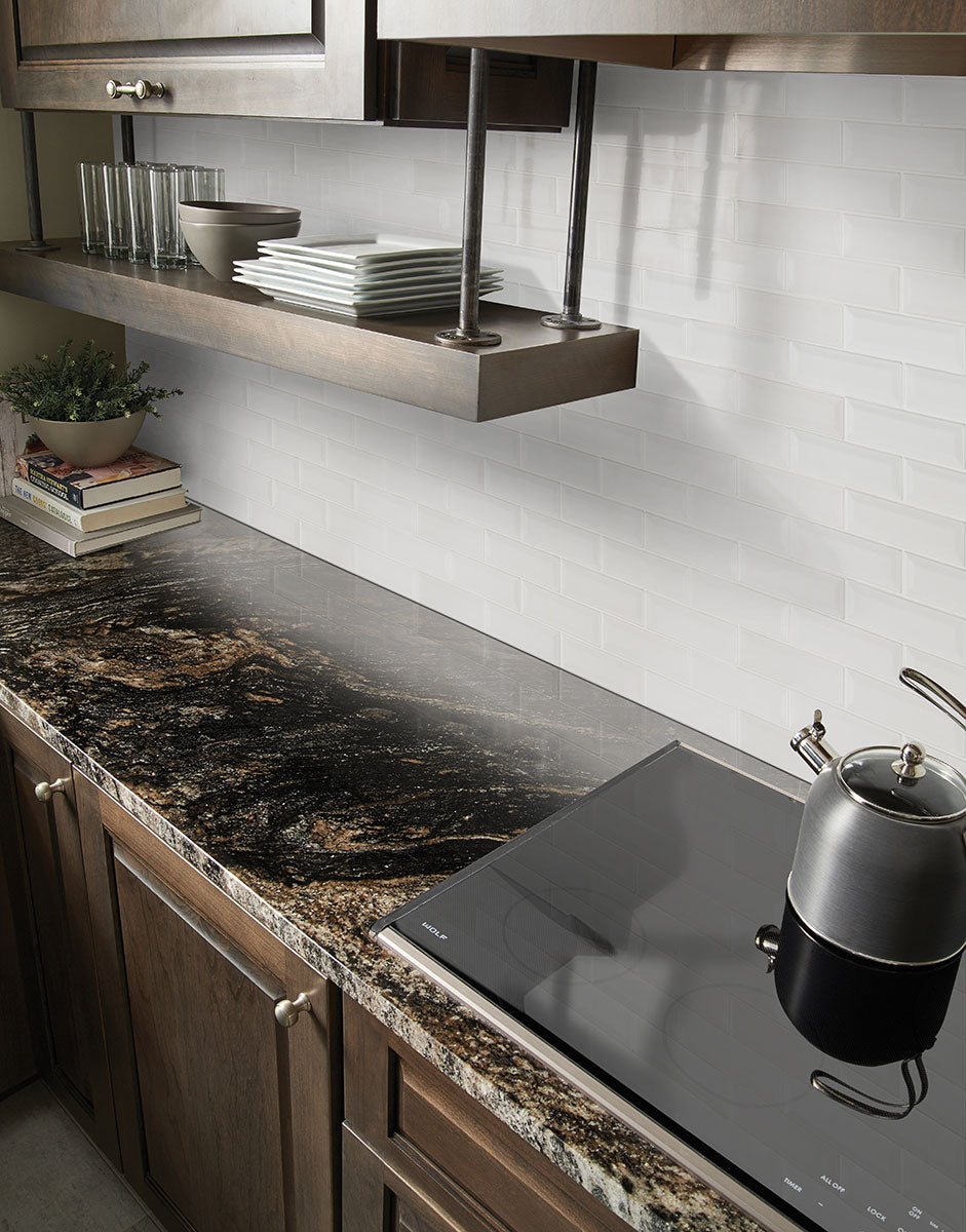 MSI Highland Park Whisper White Subway Tile 2x6 — surface detail in white tonality