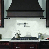 MSI Highland Park Whisper White Arabesque Tile — surface detail in white tonality