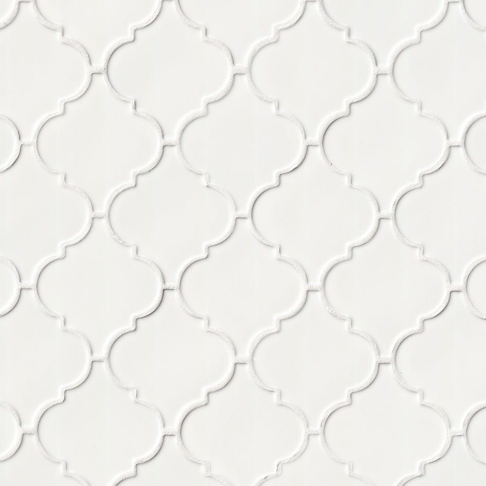 MSI Highland Park Whisper White Arabesque Tile — Porcelain Wall Tile in white tonality