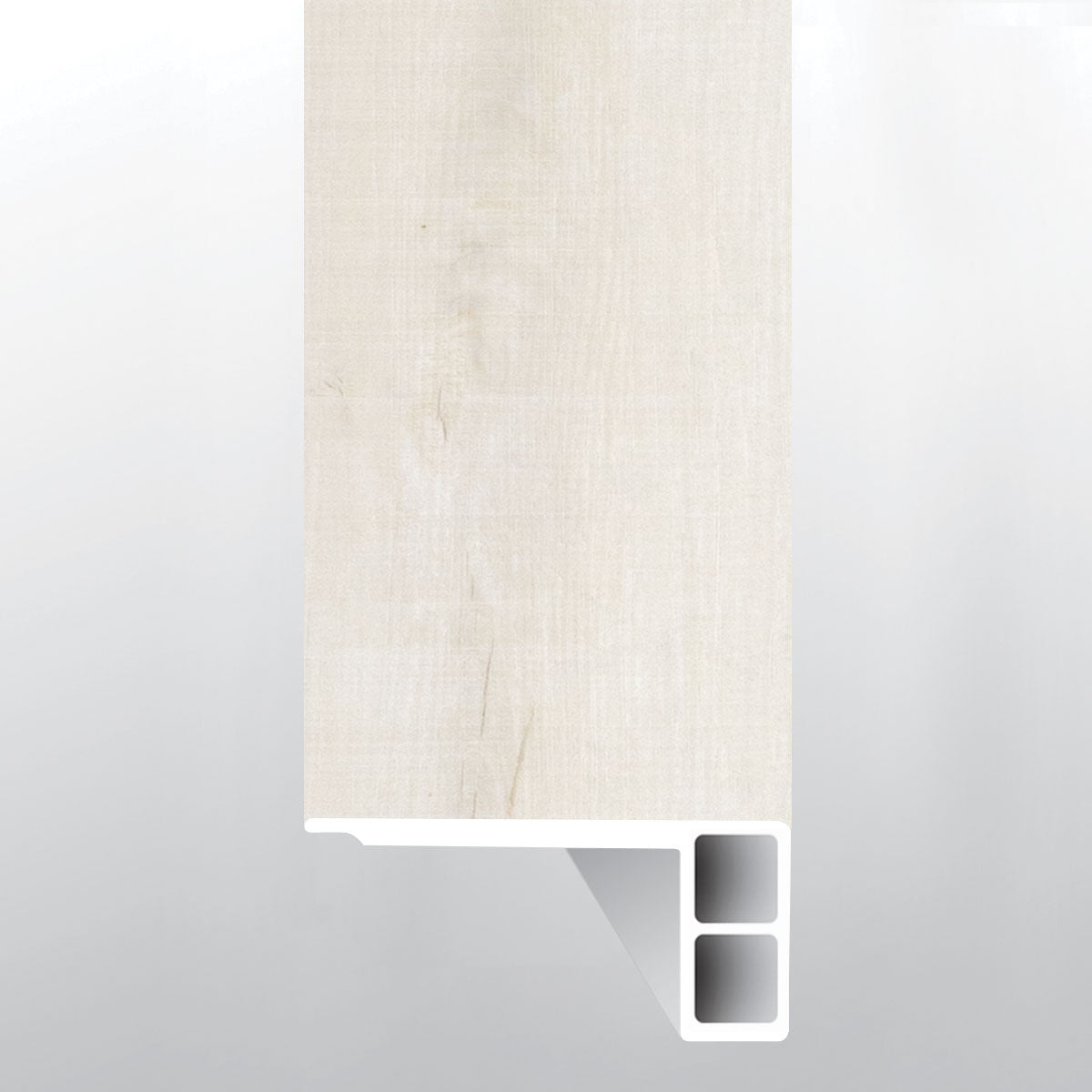 MSI Andover Whitby White Flush Stair Nose Eased Edge — Flooring Trim in white tonality
