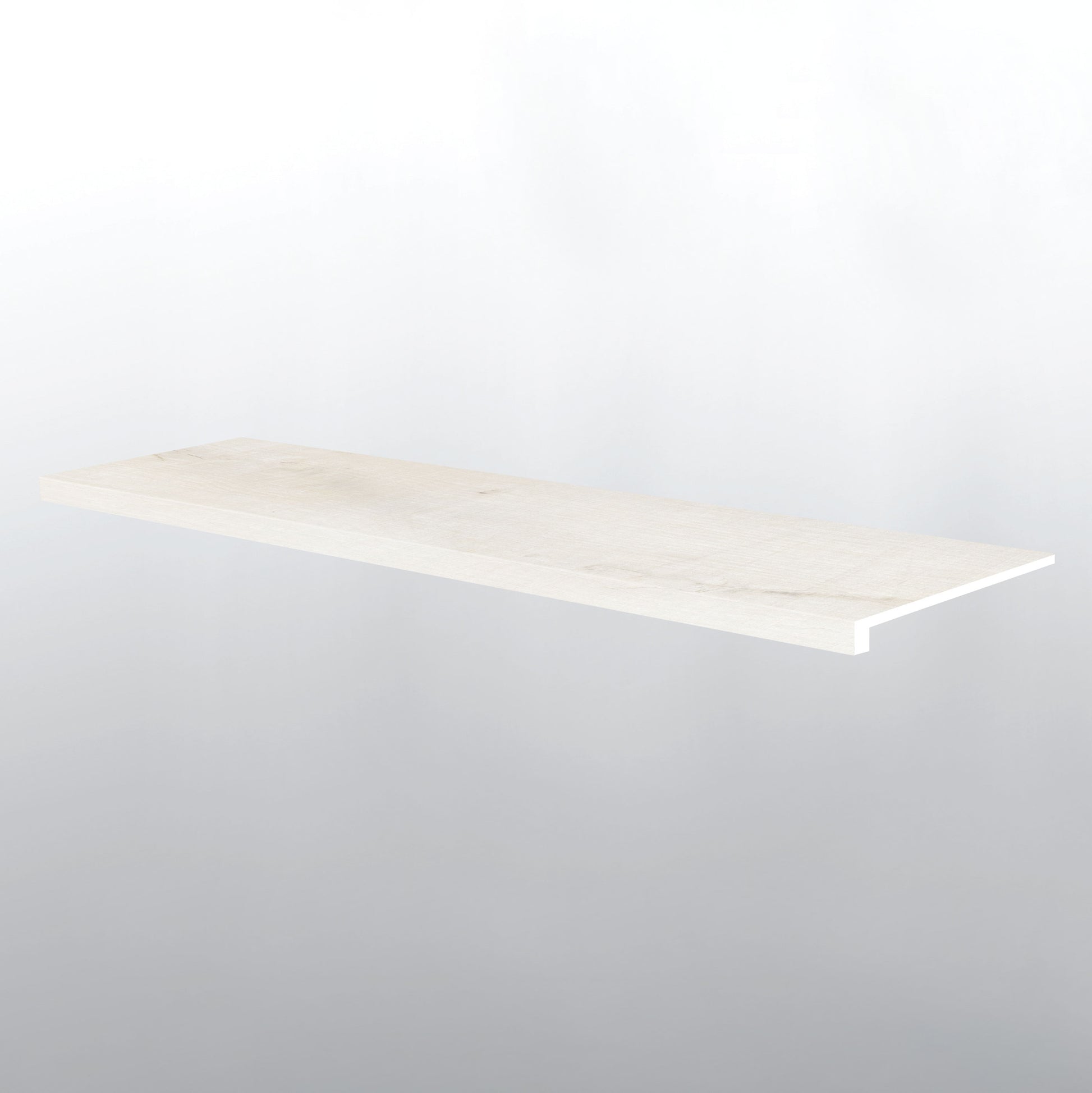 MSI Andover Whitby White Stair Tread Eased Edge — Flooring Trim in white tonality