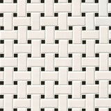 MSI Domino White & Black Basketweave Tile