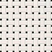 White & Black Basketweave Tile