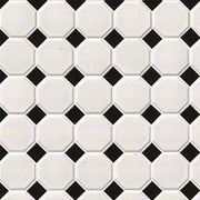White And Black Octagon Tile