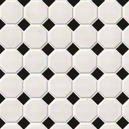 White And Black Octagon Tile