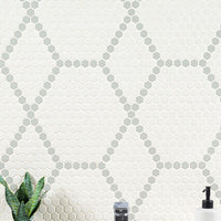 MSI Domino White and Gray Hive Pattern Matte — surface detail in white tonality