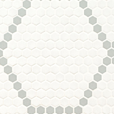 MSI Domino White and Gray Hive Pattern Matte
