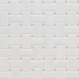 MSI Domino White and Gray Matte Basketweave Tile