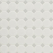White And Gray Matte Octagon Tile
