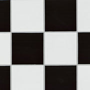 White and Black 4" Checkered Matte