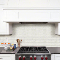 MSI Brickstone White 2x10 Brick Tile — surface detail in white tonality