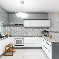 MSI White Glimmer Granite — surface detail in white tonality