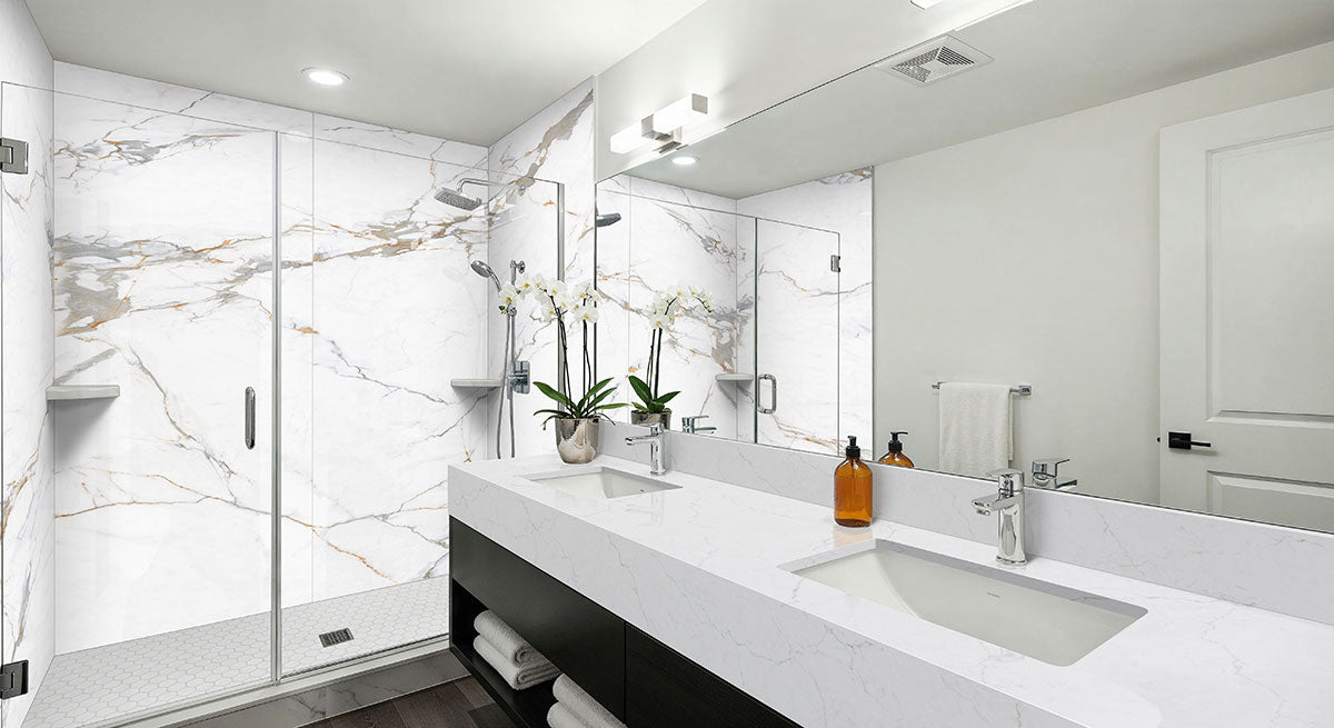 MSI Domino White Glossy 2" Hexagon Mosaic Tile — surface detail in white tonality