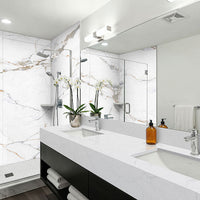 MSI Domino White Glossy 2" Hexagon Mosaic Tile — surface detail in white tonality