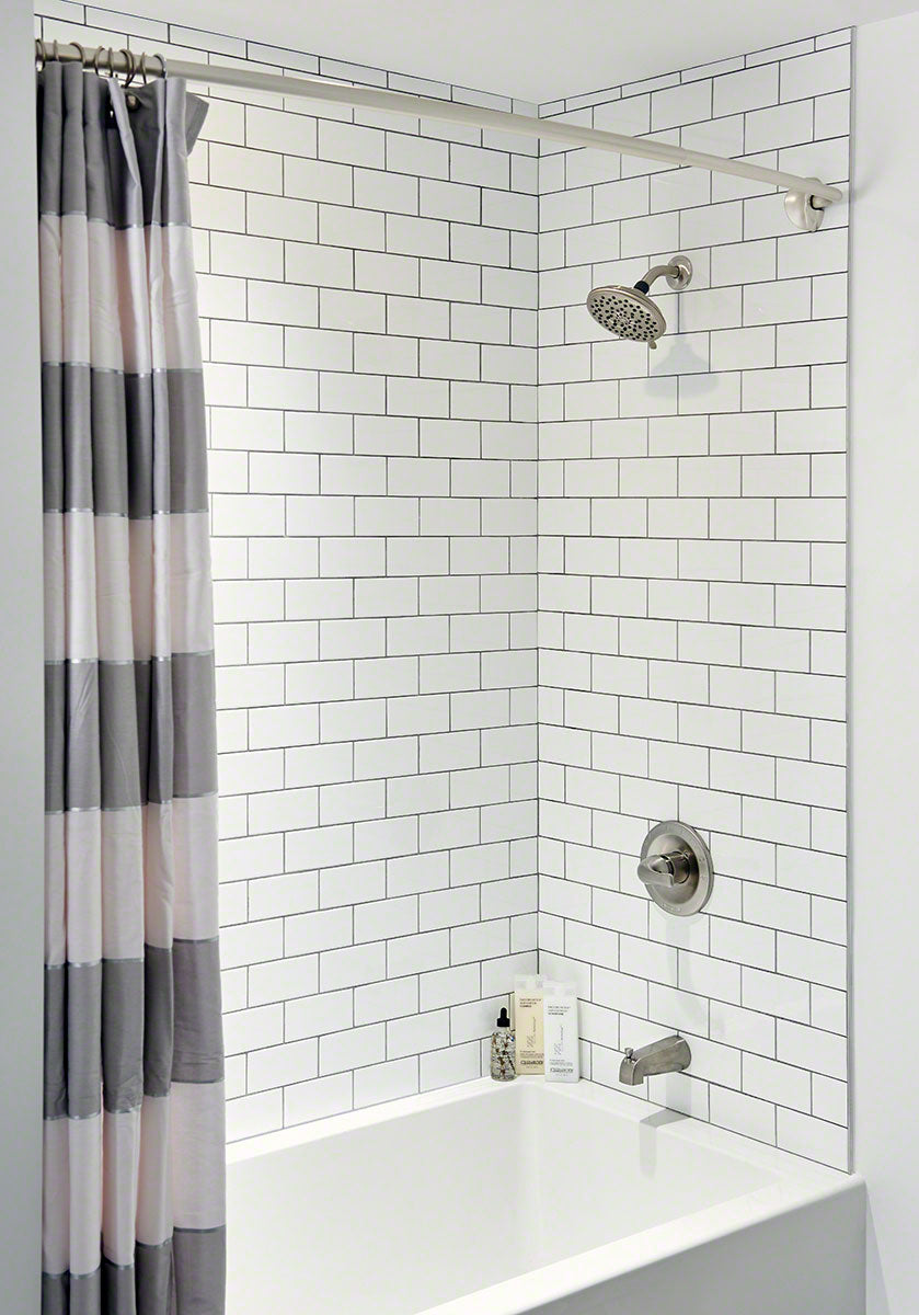 MSI Domino White Ceramic Subway Tile 3x6 — surface detail in white tonality