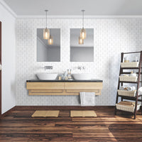 MSI Domino White Glossy Inverted Beveled Subway Tile 3x6 — surface detail in white tonality