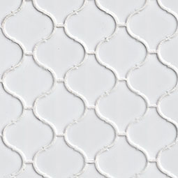 White Glossy Arabesque Tile