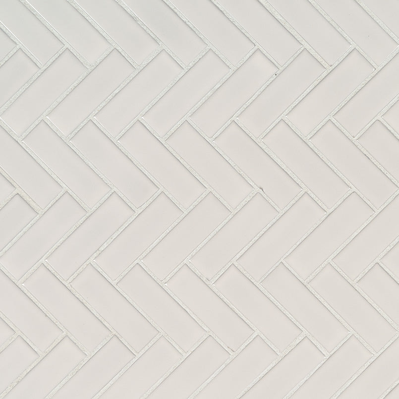 MSI Domino White Herringbone Mosaic Tile