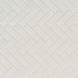 MSI Domino White Herringbone Mosaic Tile