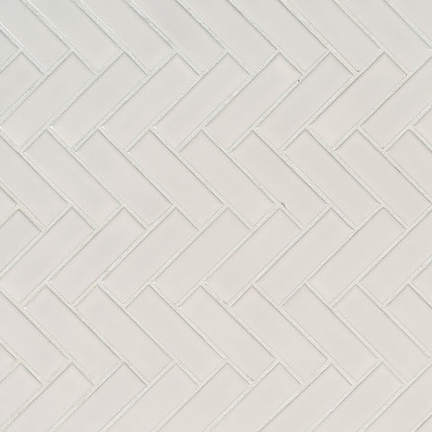 MSI Domino White Herringbone Mosaic Tile