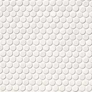 White Glossy Penny Round Mosaic