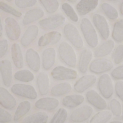 MSI White Marble Pebbles Tumbled Tile