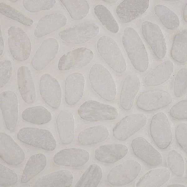 MSI White Marble Pebbles Tumbled Tile