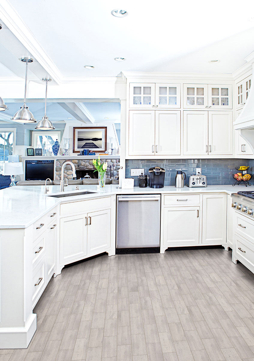 MSI White Oak Honed Subway Tile 4x12 — surface detail in white tonality