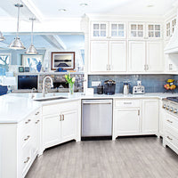 MSI White Oak Honed Subway Tile 4x12 — surface detail in white tonality