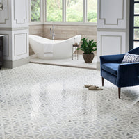 MSI White Oak Honed Subway Tile 4x12 — surface detail in white tonality