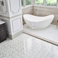 MSI White Oak Honed Subway Tile 4x12 — surface detail in white tonality