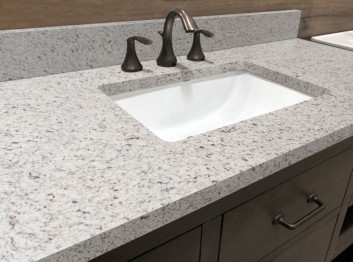 MSI White Ornamental — surface detail in white tonality quarried slab for kitchen and counter install