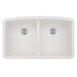 MSI White Quartz Double Bowl 50/50-3219 Sinks