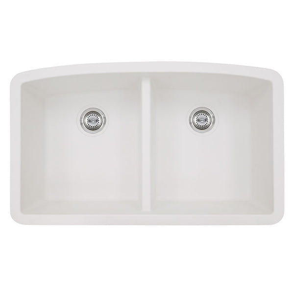 MSI White Quartz Double Bowl 50/50-3219 Sinks
