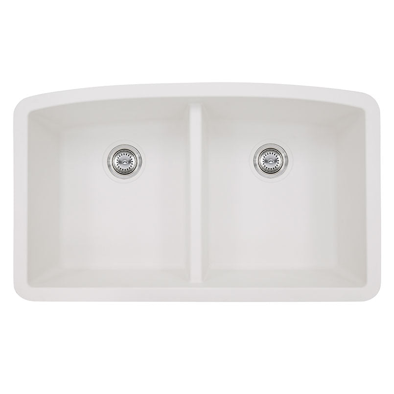 White Quartz Double Bowl 50/50 - 3219