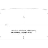 MSI White Quartz Single Bowl 3219 Sinks — surface detail in white tonality