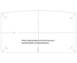 MSI White Quartz Single Bowl 3219 Sinks — surface detail in white tonality