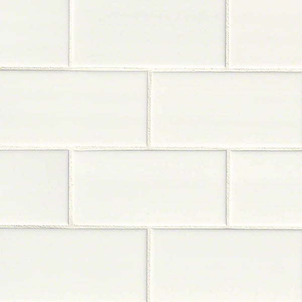 MSI Domino White Ceramic Subway Tile 3x6